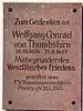 Gedenktafel neben dem Portal