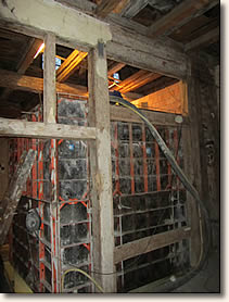 Rohbau des Schachtes bis oben